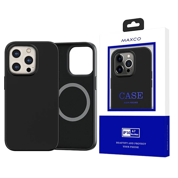 Apple iPhone 14 Pro Max Kılıf M-safe Şarj Özellikli Liquid Silikon Recci Mousse Serisi Kapak - 6