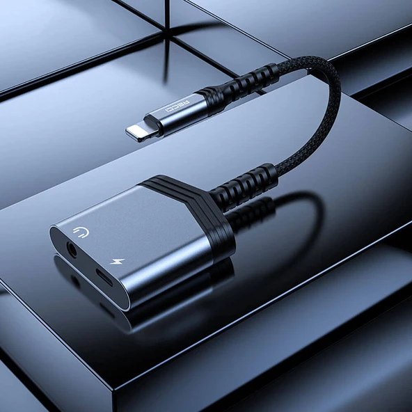 Recci RDS-A17 Lightning 2in1 Şarj ve Ses Adaptörü - 4