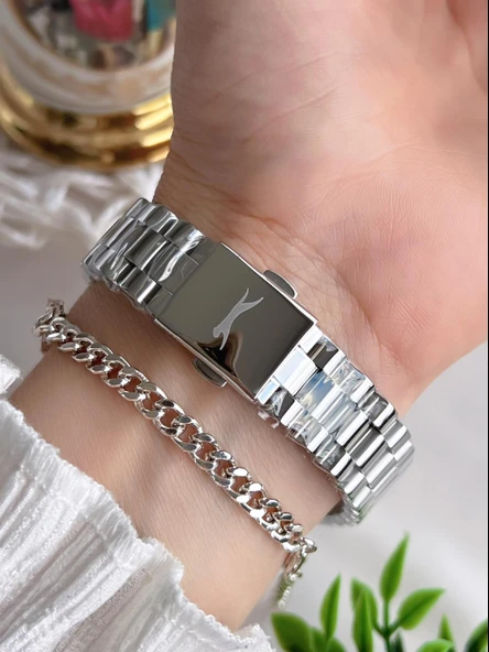 Slazenger Yeni Sezon Elite Model 50 Mt Suya Dayanıklı Bileklik Hediyeli Kadın Kol Saati VS.BLKT.0627 - Resim 3