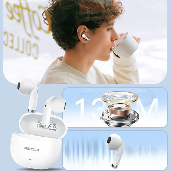 Recci REP-W81 Melody Serisi Hi-Fi Ses Kaliteli TWS Kulak İçi Bluetooth v5.3 Kulaklık - 3