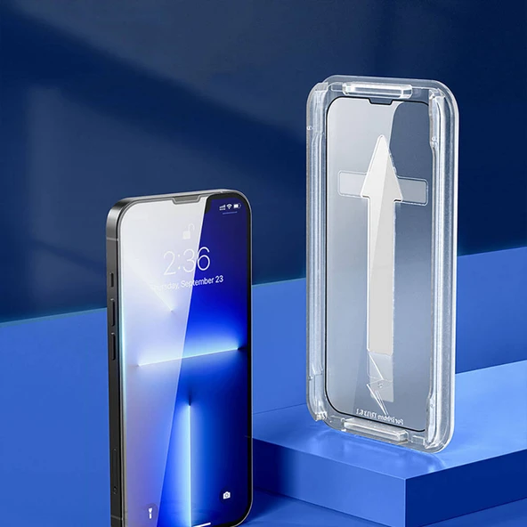 Apple iPhone 13 Pro Recci RSP-A10 HD Temperli Cam Ekran Koruyucu + Kolay Uygulama Aparatlı - 6