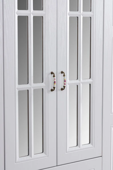 Mdf Gardırop, Country West 6 Kapılı Dolap, Beyaz - 3