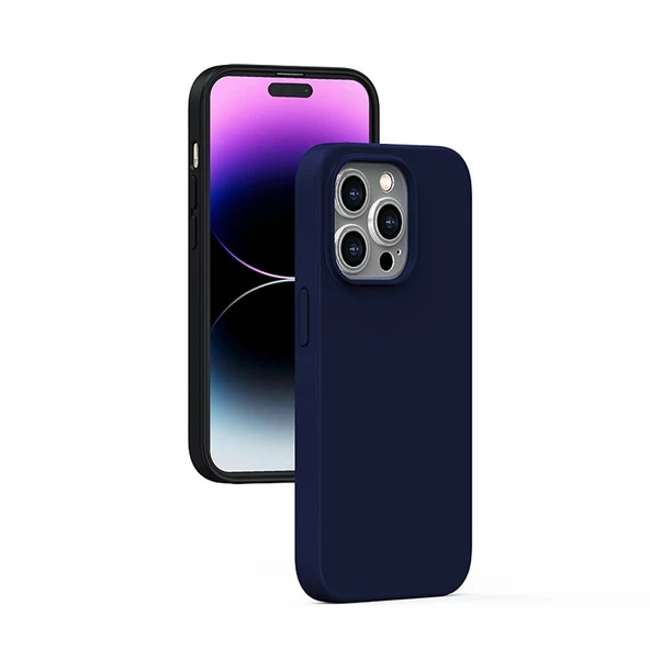 Apple iPhone 14 Pro Max Kılıf M-safe Şarj Özellikli Liquid Silikon Recci Mousse Serisi Kapak - 2