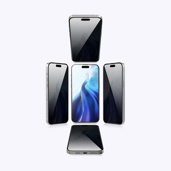 Apple iPhone 15 Pro Recci RSP-A06SP 3D Privacy Shield Temperli Cam Ekran Koruyucu - 6