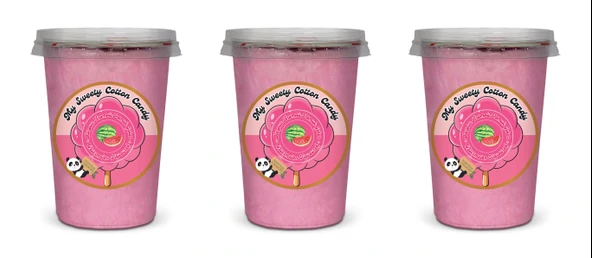 KARPUZ AROMALI 3'LÜ GURME PAMUK ŞEKERLER