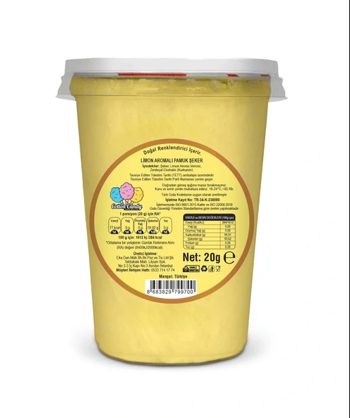LİMON AROMALI GURME PAMUK ŞEKER - Resim 2