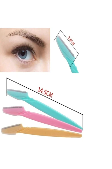 3'lü Kadın-Erkek Kaş Yüz Jileti Epilasyon Bıyık Alma Usturası - 4