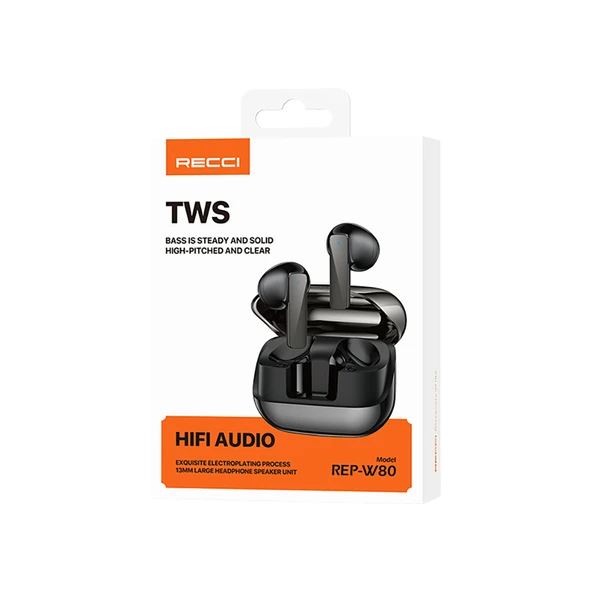 Recci REP-W80 Hi-Fi Ses Kaliteli TWS Kulak İçi Bluetooth v5.3 Kulaklık - 8