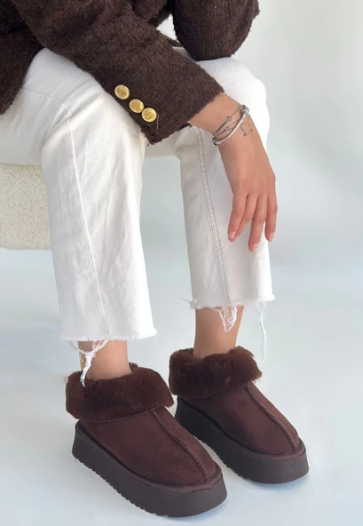 Edali Kahverengi Süet Bot - Resim 6