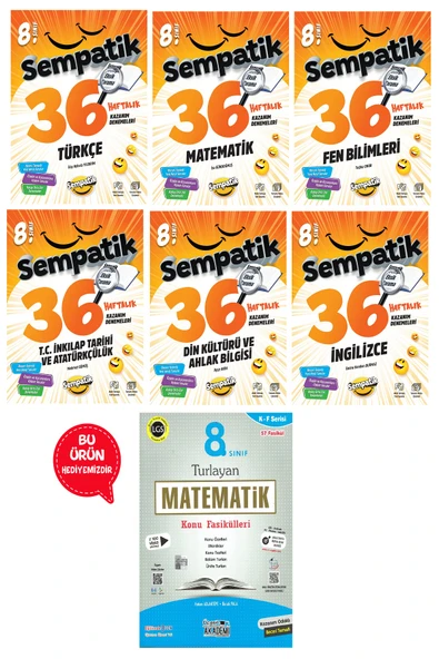 8.Sınıf Sempatik 36 Haftalık Kazanım Denemeleri Seti 2025-2026 ürün görseli 1