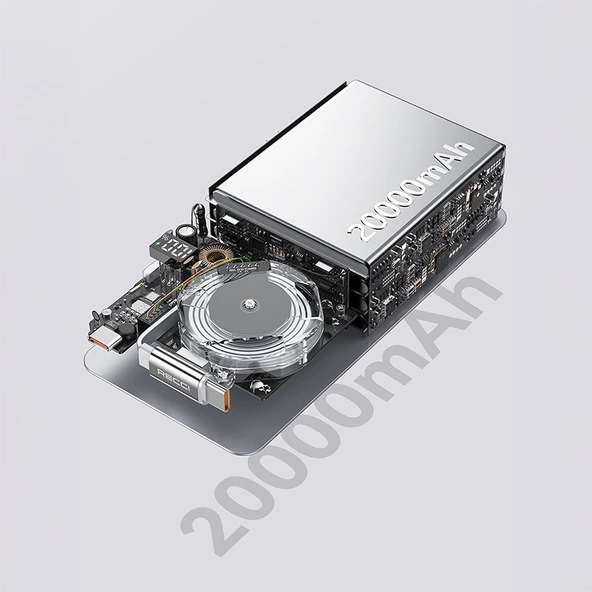 Recci RPB-P72 Hızlı Şarj Özellikli Type-C Kablolu Powerbank 65W 20.000mAh - 10