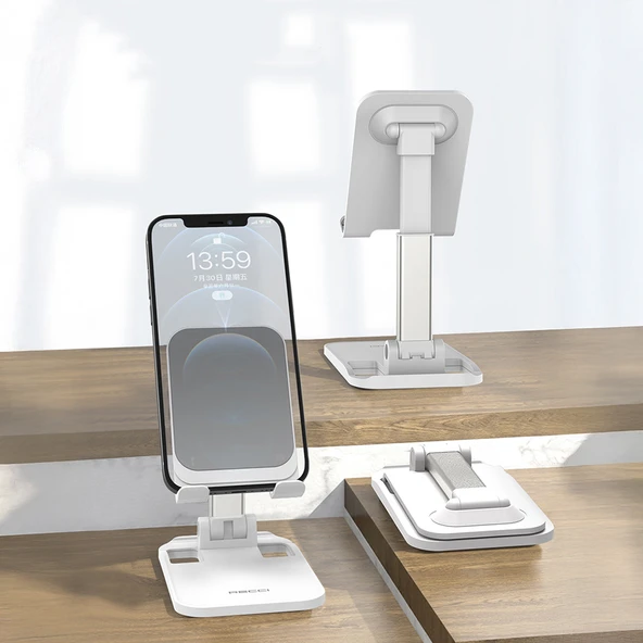 Recci RHO-M10 Ayarlanabilir Katlanabilir 90 Derece Dönebilen Telefon ve Tablet Standı - 6