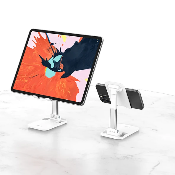 Recci RHO-M10 Ayarlanabilir Katlanabilir 90 Derece Dönebilen Telefon ve Tablet Standı - 5