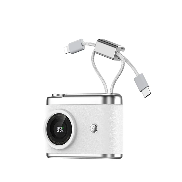 Recci RPB-P66 PD 20W Hızlı Şarj Özellikli Type-C & lightning Kablolu Powerbank 22.5W 10.000mAh - 2