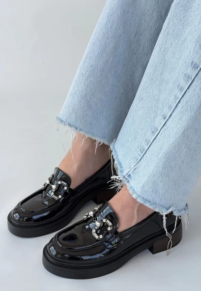 Ertin Siyah Rugan Oxford Ayakkabı - Resim 2