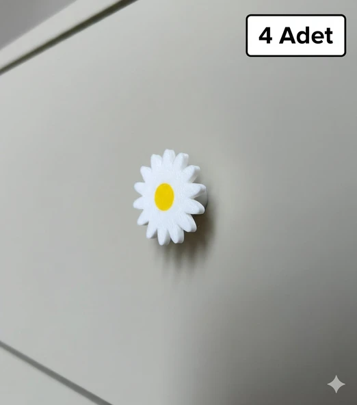 Papatya Mobilya Kulpu 4 Adet