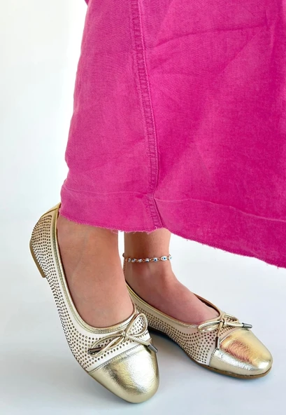 Etya Gold Cilt Babet Ayakkabı - Resim 7