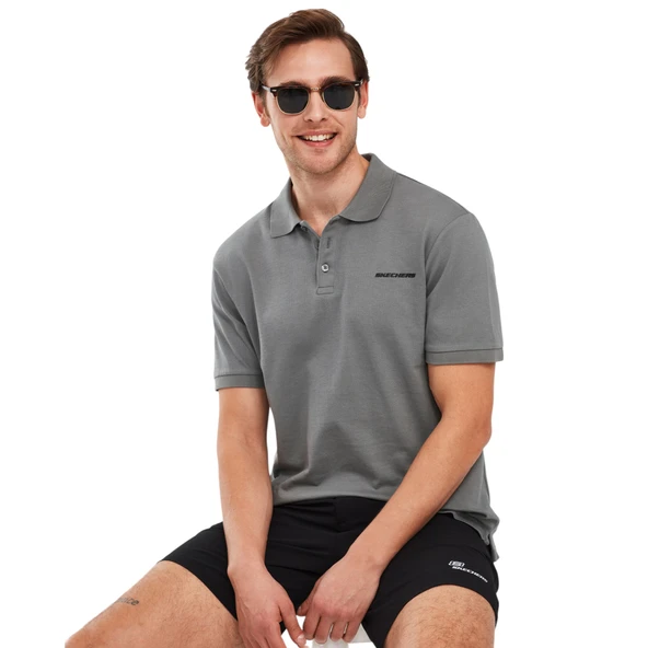 Erkek Antrasit Polo Yaka Tshirt - Resim 6