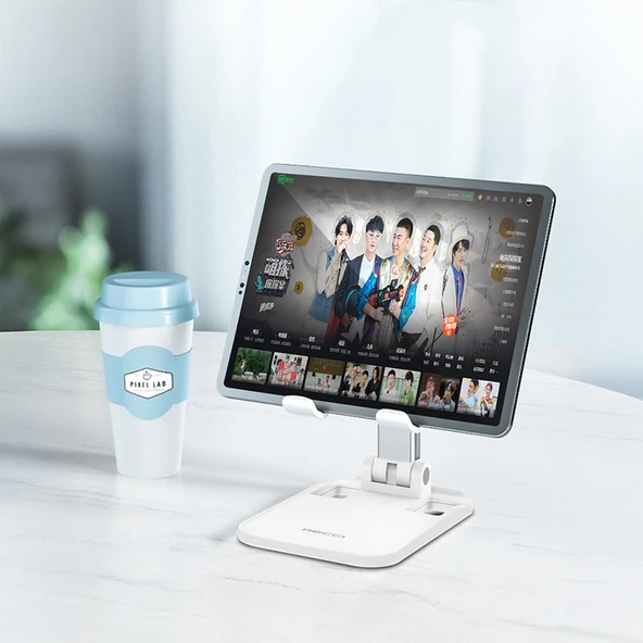 Recci RHO-M10 Ayarlanabilir Katlanabilir 90 Derece Dönebilen Telefon ve Tablet Standı - 7