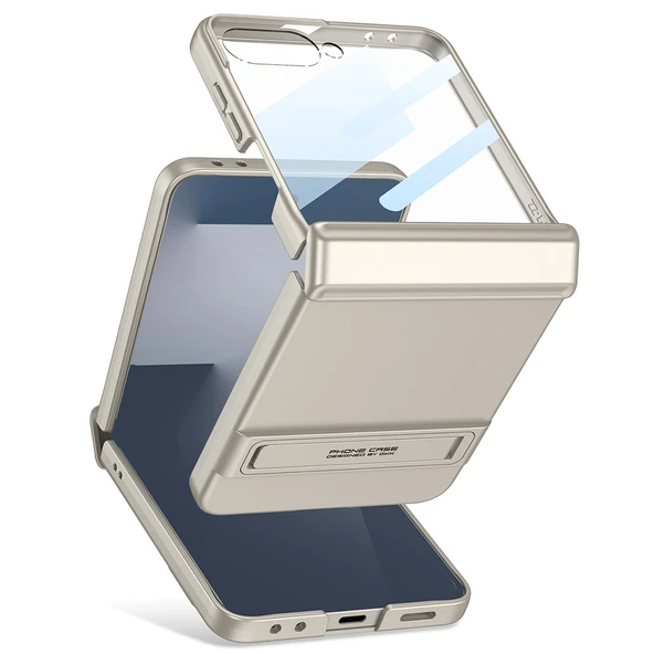 Samsung Galaxy Z Flip 7 Kılıf Kıpta Standlı Kapak - Resim 6