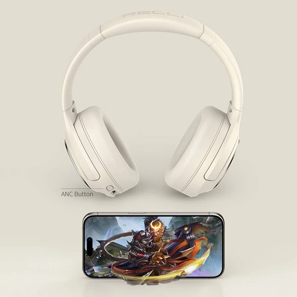 Recci REP-W86 ANC Özellikli Hi-Fi Ses Kaliteli Kulak Üstü Bluetooth v5.3 Kulaklık - 2
