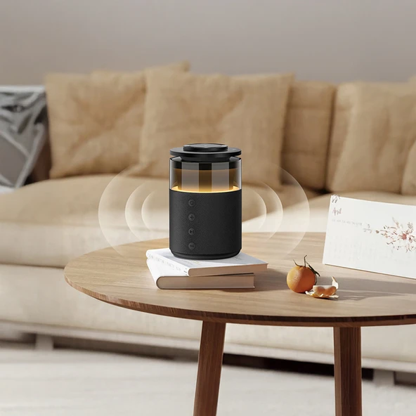 Recci RCW-51 Kablosuz Şarj Standı Ambiyans Işıklı Bluetooth Speaker Hoparlör Özellikli - 4