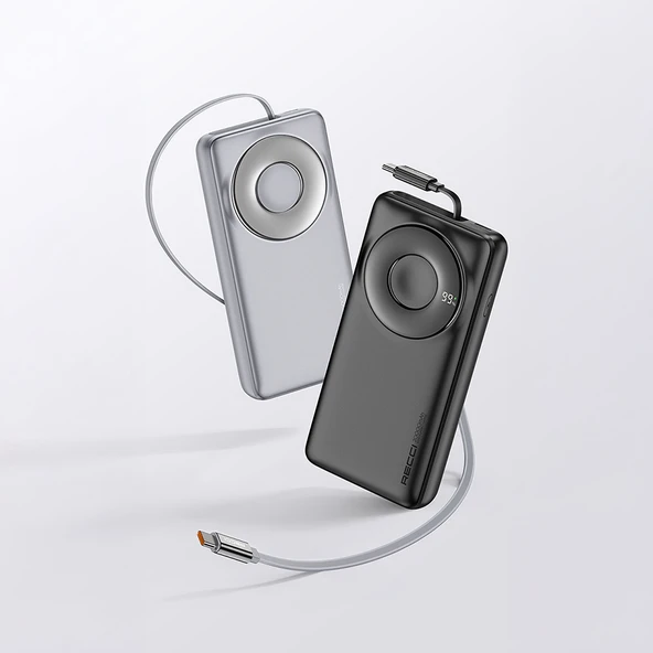 Recci RPB-P72 Hızlı Şarj Özellikli Type-C Kablolu Powerbank 65W 20.000mAh - 7