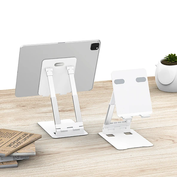 Recci RHO-M08 Ayarlanabilir Katlanabilir 90 Derece Dönebilen Telefon ve Tablet Standı - 3