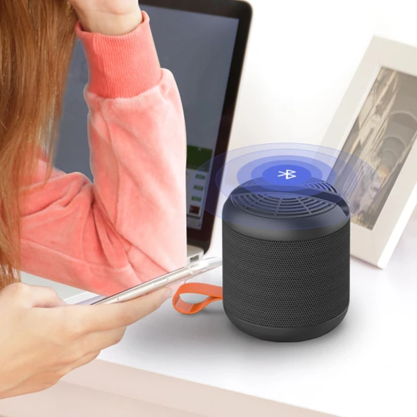 Recci RSK-W09 Mozart Serisi Hi-Fi Askılı Telefon Tutuculu Wireless Bluetooth 5.0 Speaker Hoparlör 1200mAh - 6