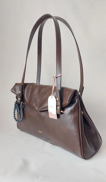 261SY918 Model Sarach Marka Kahve Renk Omuz Çantası - 2