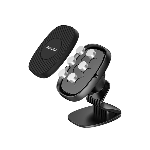 Recci RHO-C18 Güçlü Magnetik 360 Derece Dönebilen Düz Zemin Araç Telefon Tutucu - 3