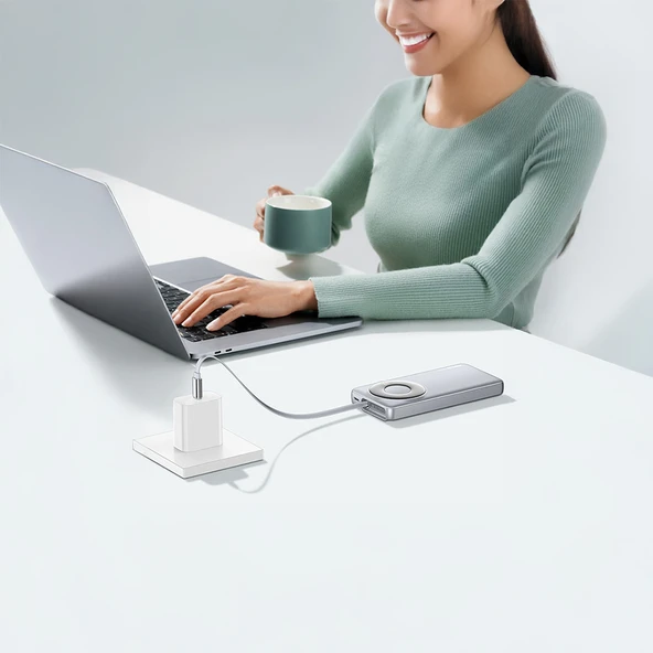 Recci RPB-P58 PD Hızlı Şarj Özellikli Type-C Kablolu Powerbank 22.5W 10.000mAh - 8