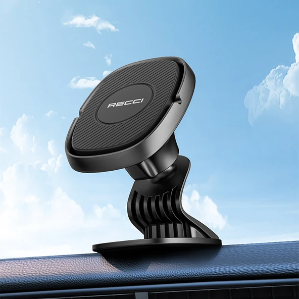Recci RHO-C18 Güçlü Magnetik 360 Derece Dönebilen Düz Zemin Araç Telefon Tutucu - 8