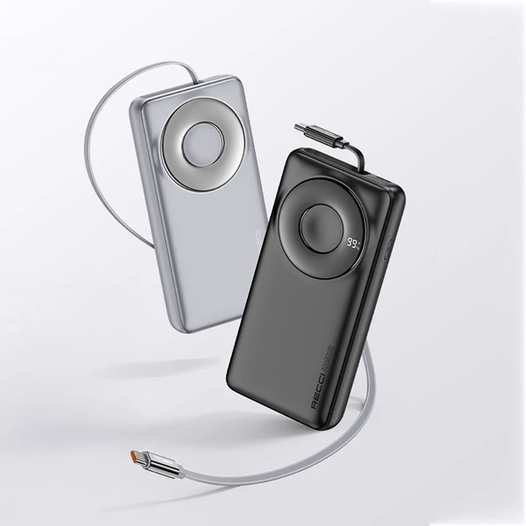 Recci RPB-P72 Hızlı Şarj Özellikli Type-C Kablolu Powerbank 65W 20.000mAh - 3