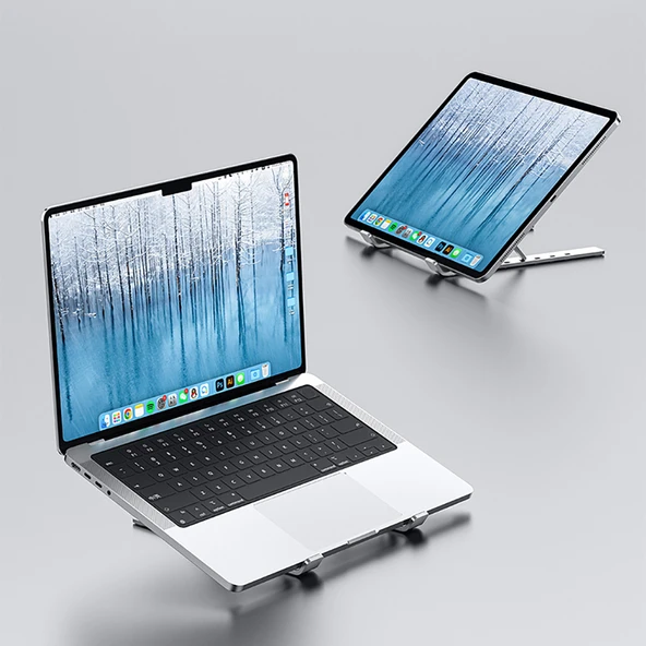 Recci RHO-M21 Çok Fonksiyonlu 5 Kademeli Ayarlanabilir Dizüstü Laptop Standı - 8