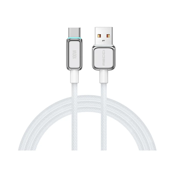 Recci RS42C Lamp Display Serisi USB-A to Type-C 100W Hızlı Şarj Özellikli Data ve Şarj Kablosu 1.5M - 8