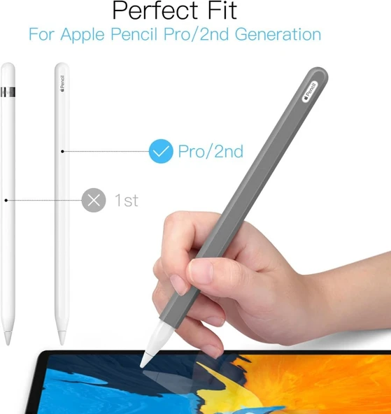 Apple Pencil Pro & Apple Pencil 2. Nesil için Uyumlu Koruyucu Esnek Silikon Kılıf (KALEM DEĞİLDİR!) - 11