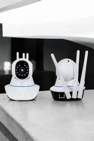 Wifi Kamera Ev Kamerası Gece Görüşlü Kablosuz Bebek Izleme Kamerası - 3