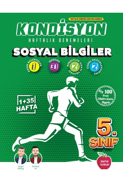 Newton 5. Sınıf Kondisyon Sosyal Bilgiler Haftalık Kazanım Denemeleri 37 Hafta ürün görseli