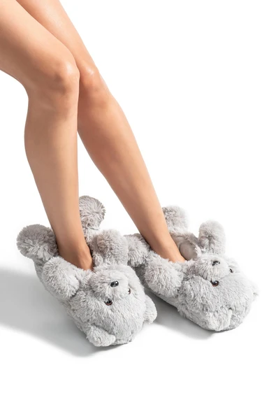 TWIGY TW TEDDY GRİ KADIN HAYVANLI PANDUF 36/41 - Resim 2