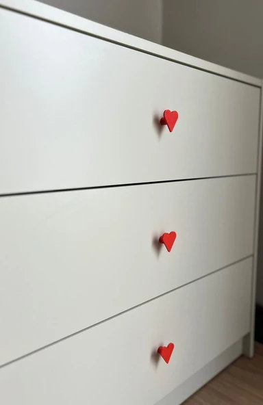 Kalp Mobilya Kulpu 4 Adet - 2