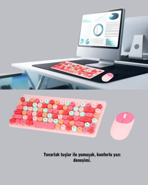 Bluetooth Klavye ve Mouse Seti - Resim 2