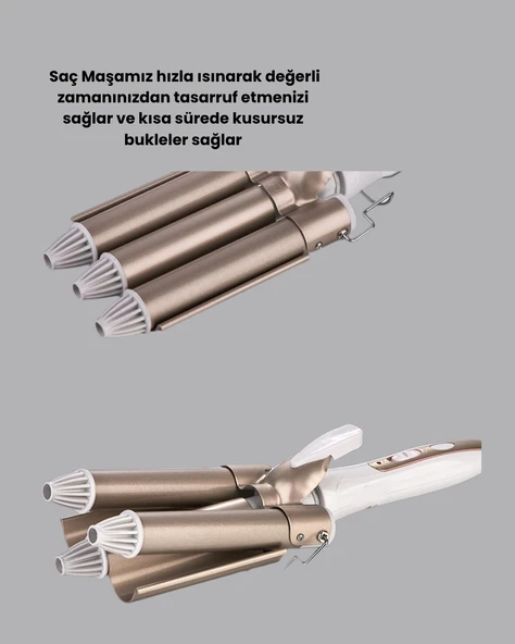 Bukle Saç Maşası – Kolay Kullanım, Sağlıklı Bukleler yüksek ısılı - 4