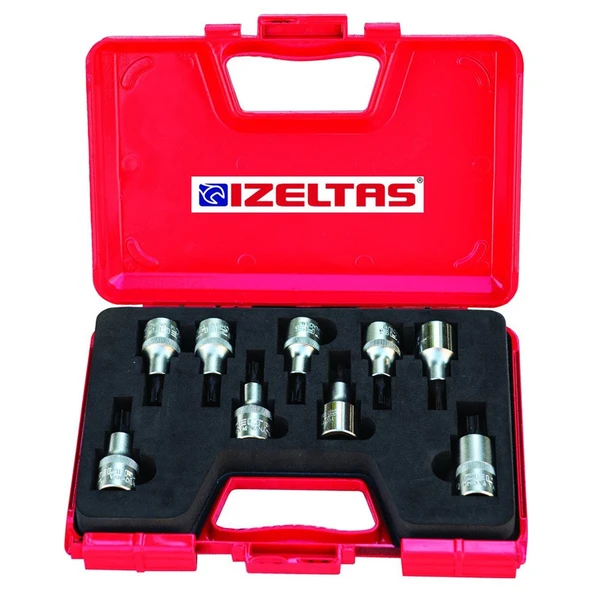 İzeltaş 1/2 Lokmalı Torx Uç Takımı 60mm (9 Parça) ürün görseli