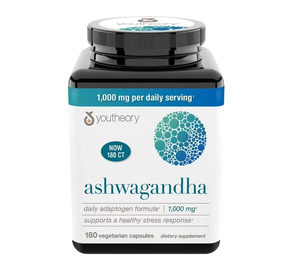 youtheory 1000mg 180 capsules KSM-66 ürün görseli