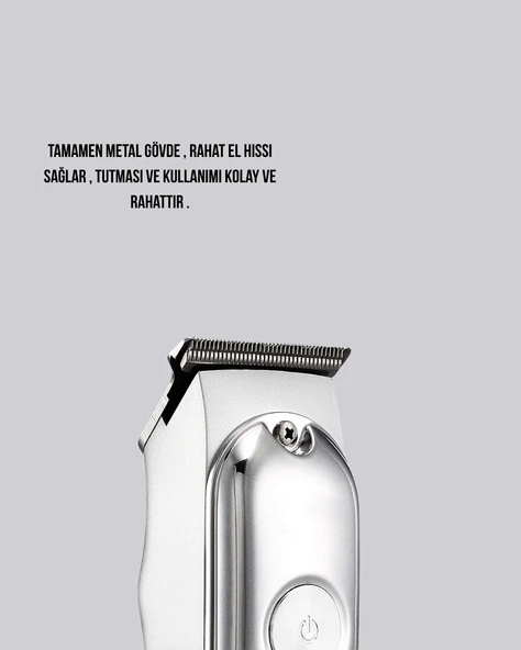 Metal Gövdeli Saç Sakal Kesme Makinesi – Hassas Kesim İçin - Resim 5