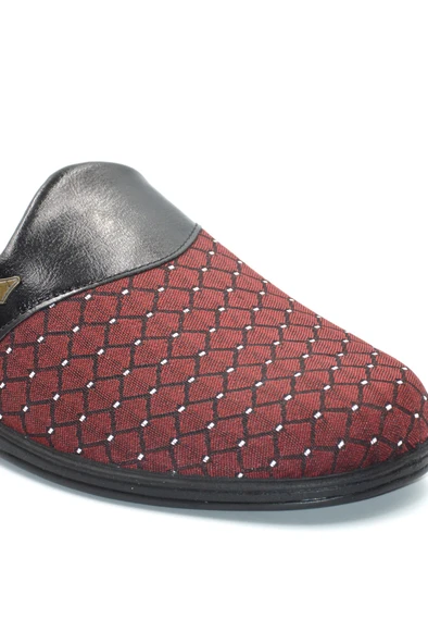 Erkek Bordo Günlük Ev Terliği , Damat Terliği , Çeyiz terliği ve Misafir Terliği - Resim 3