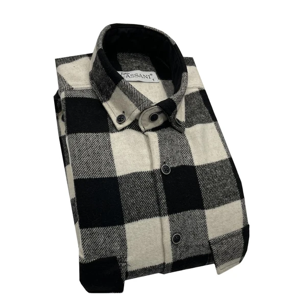 Fabio Cassani Erkek Kışlık HAKİKİ Oduncu Gömleği - 7397 - 3