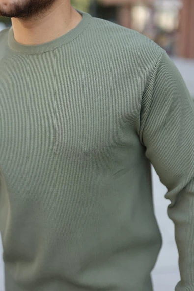 Erkek Selanik Örme Bisiklet Yaka Triko - 3