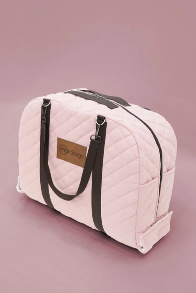 Bebek Yatağı, Bebek Yuvası, Babynest, 0-24 Ay Kullanım, Baş Yastıklı Kanvas Kılıf Deluxe Adorn Serisi, Pembe - 6